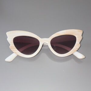 Agua Bendita Cream Cat-Eye Sunglasses